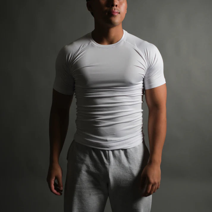 T-shirt compression homme — Brigade Fantôme Blanc Hissoka